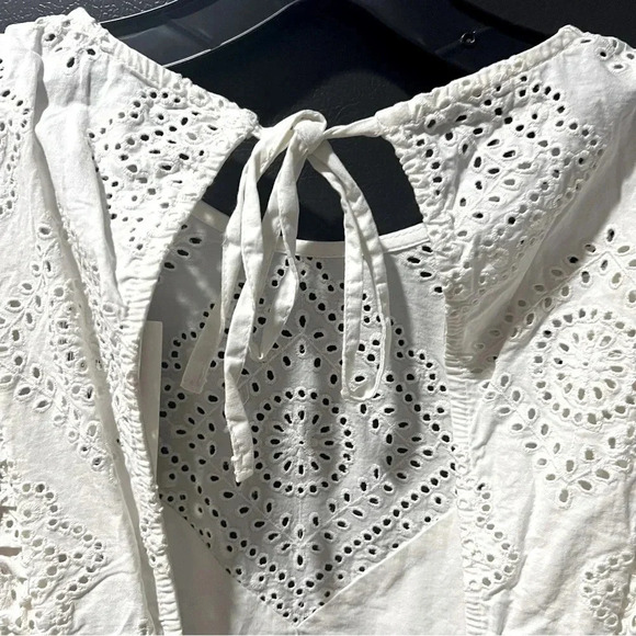 SEA Vienne Open Back Cutout Ruffle Sleeves Dress Size Medium NWT - Picture 7 of 11